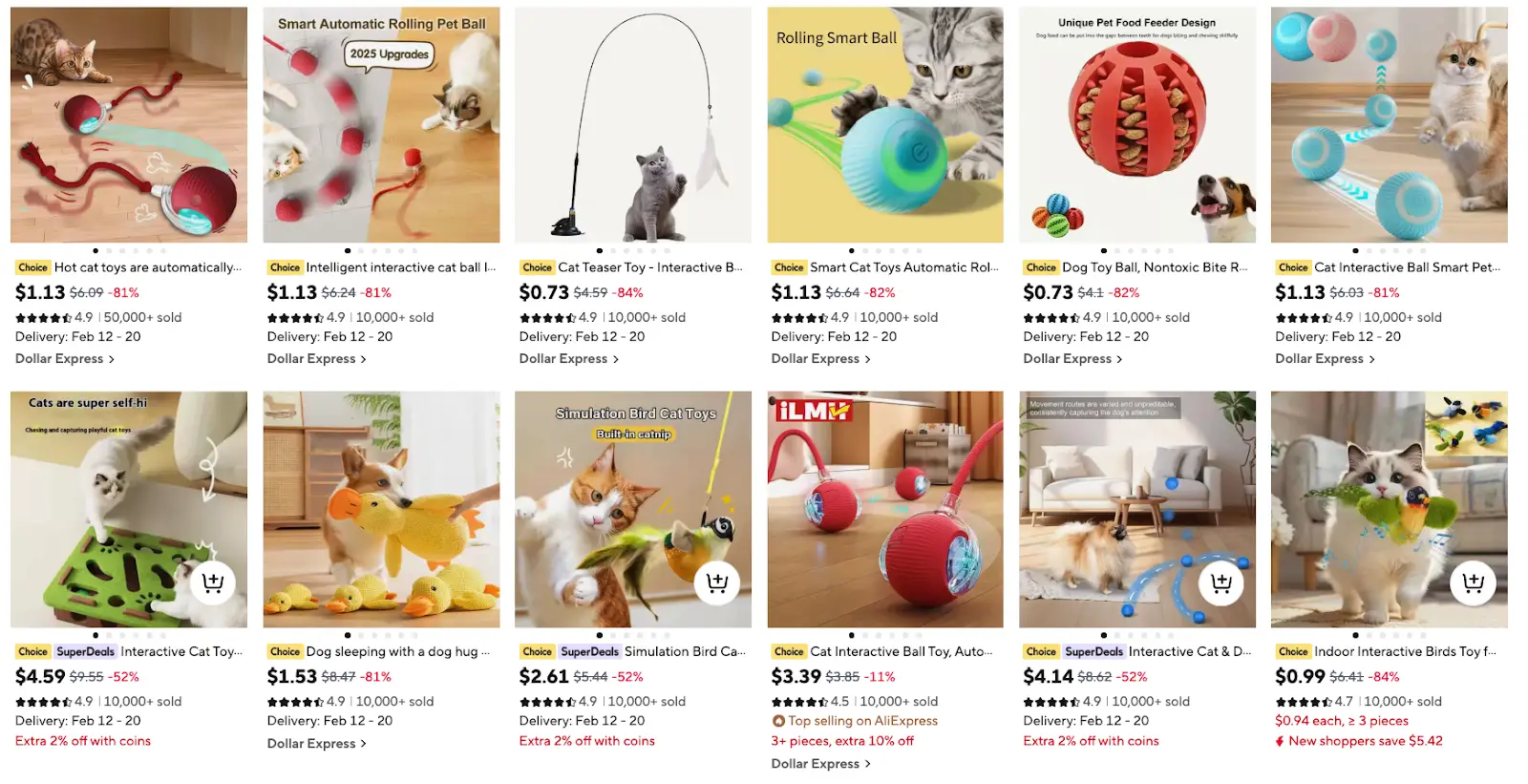 Pet Toys products