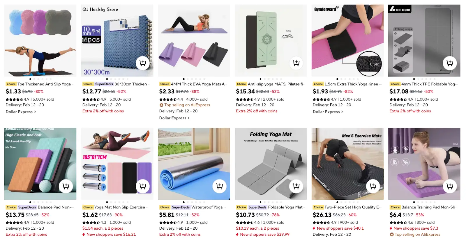 Yoga Mats products