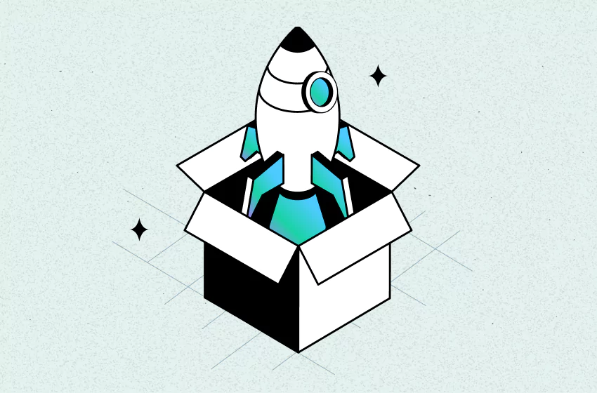 Rocket launching out of a box for high profit margin small businesses to start in 2025 - by TrueProfit