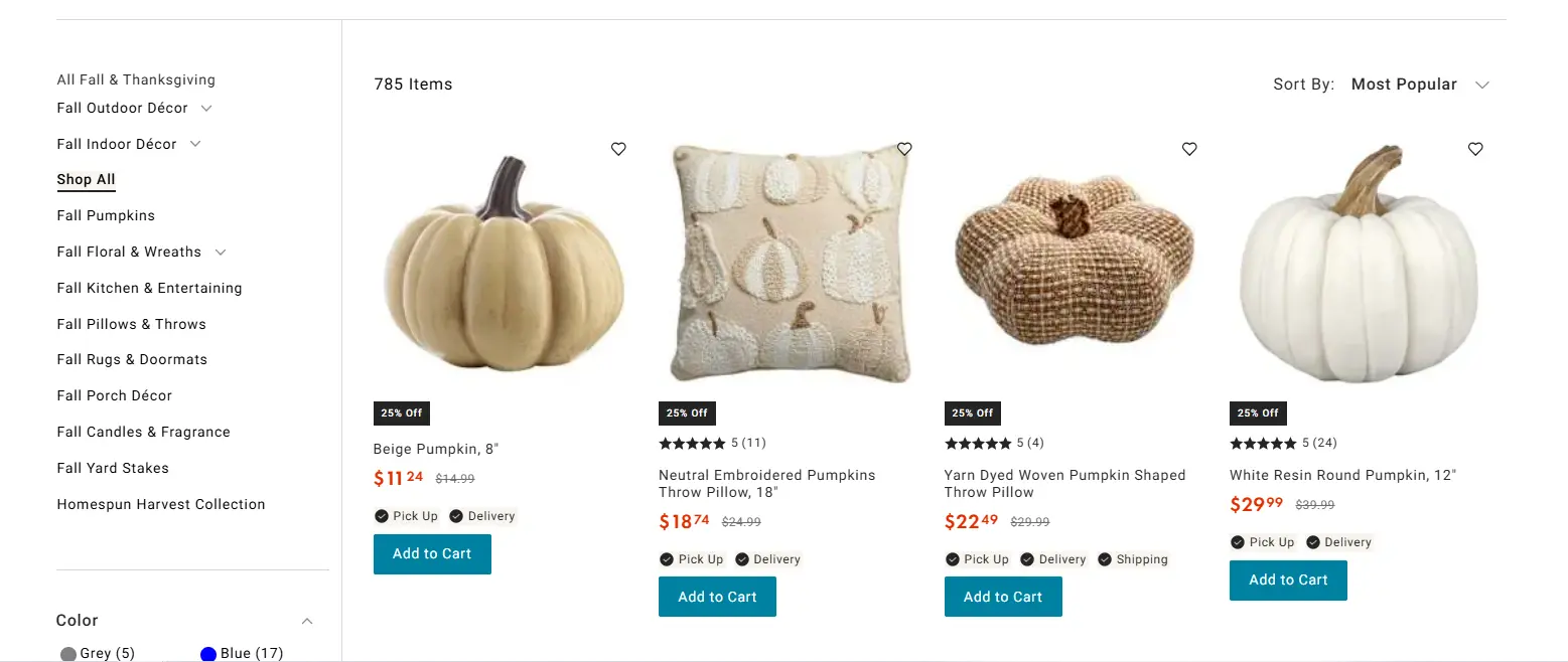 home decor niche product pages