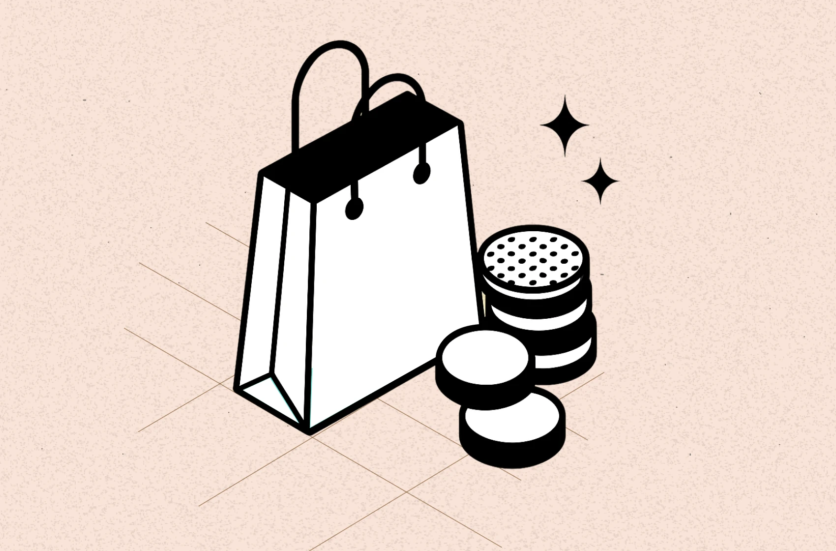 Shopping bag and coins representing cost of goods sold COGS definition and calculation - by TrueProfit