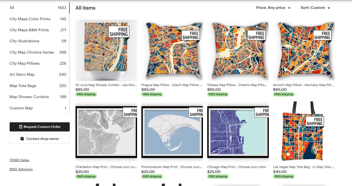i like maps catalog product example