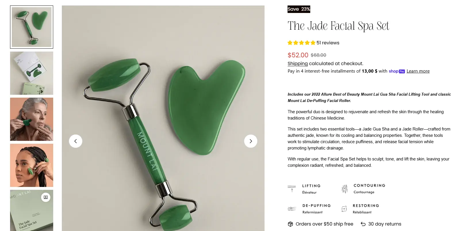 jade rollder spa set