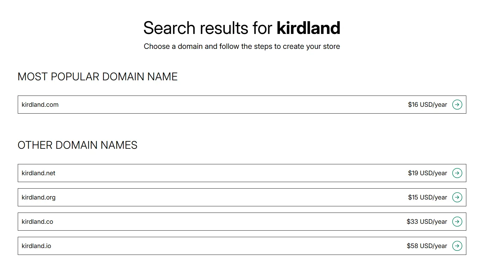 kirdland domain name