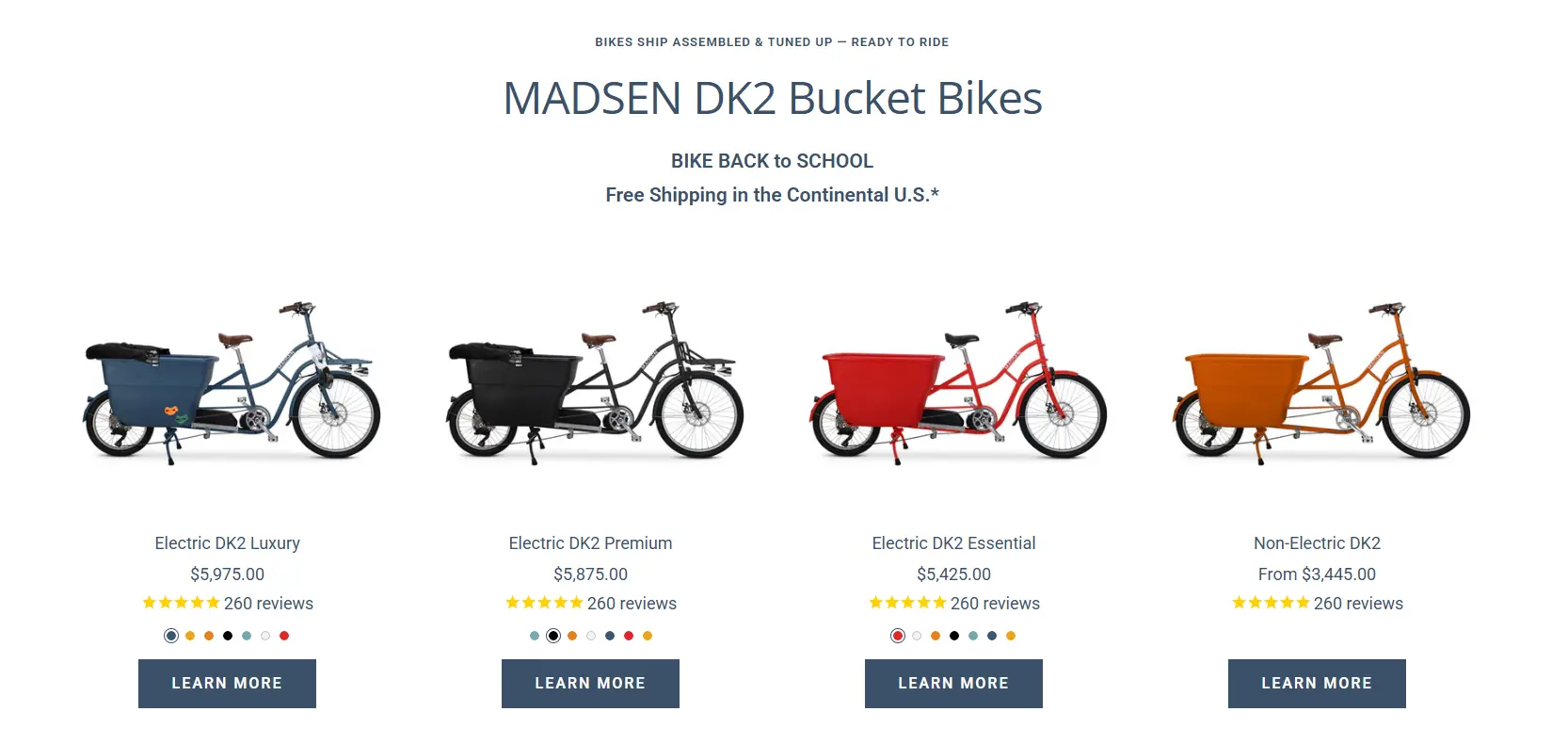 madsen cycles product page