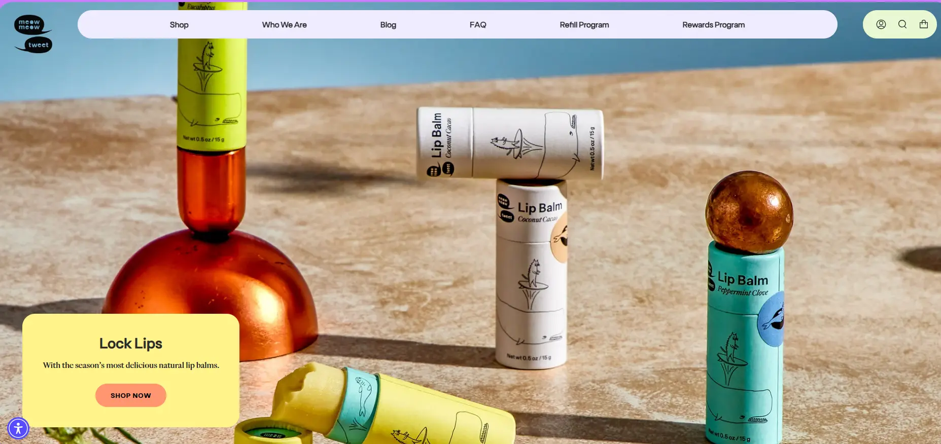 meow meow tweet homepage