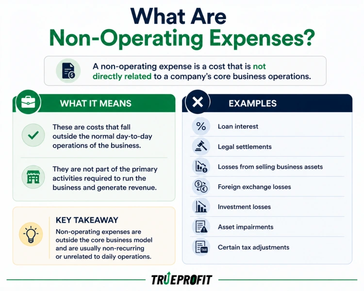 Non-Operating Expenses includes