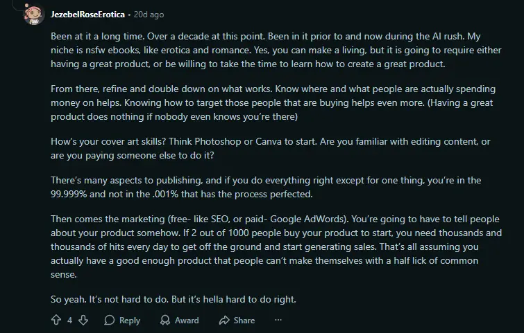 Reddit comments about dropshipping passive income