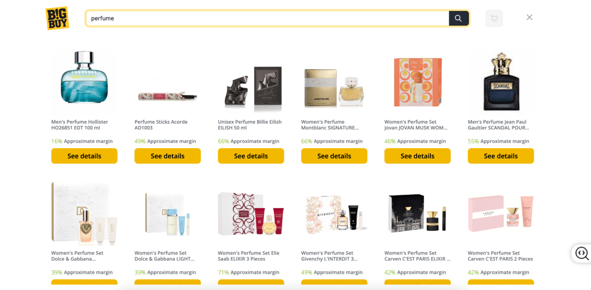 BigBuy homepage
