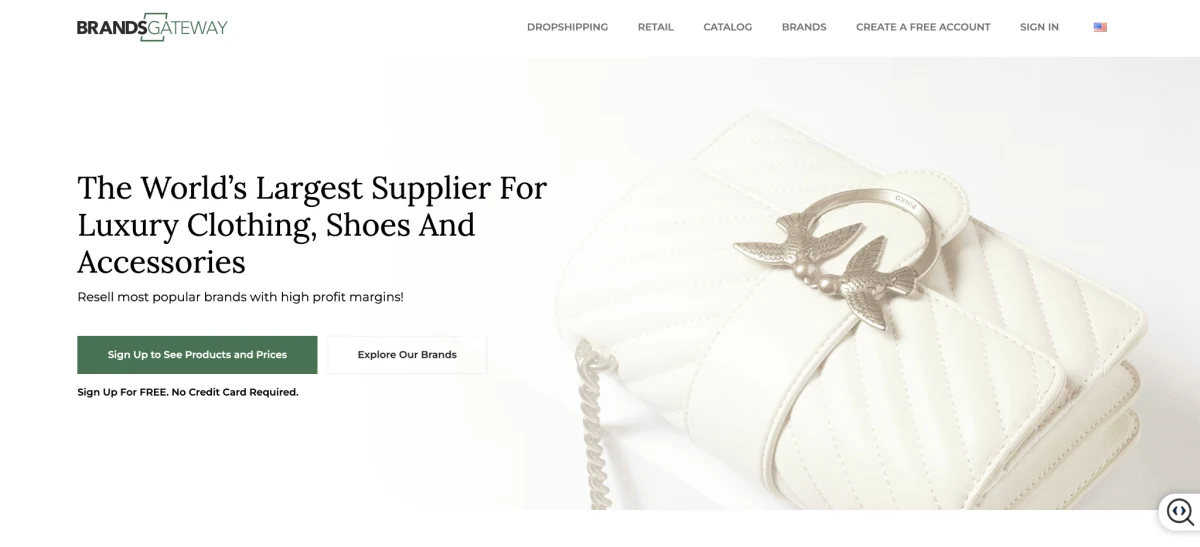 BrandsGateway homepage