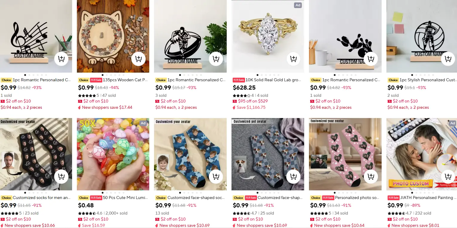 personalized gifts products