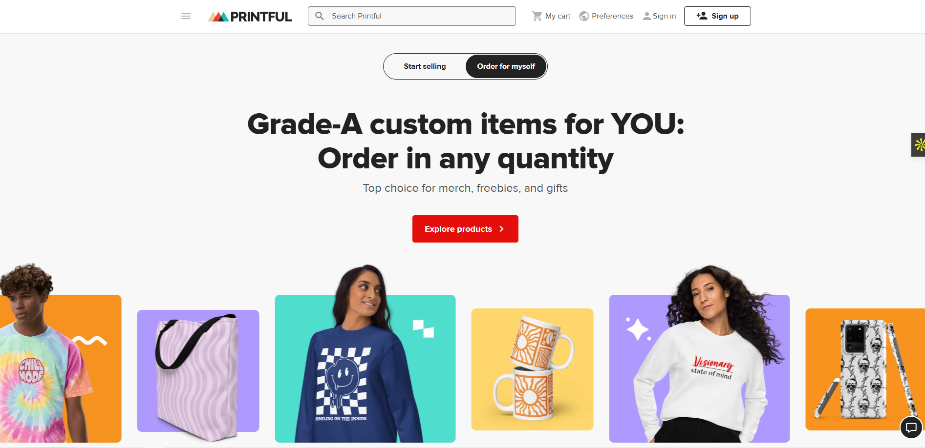 Printful website
