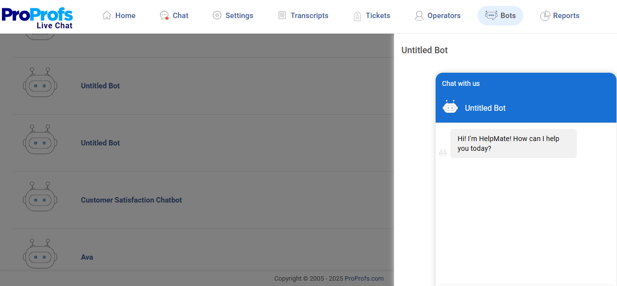 ProProfs Chat – Customer Support With AI Chatbots