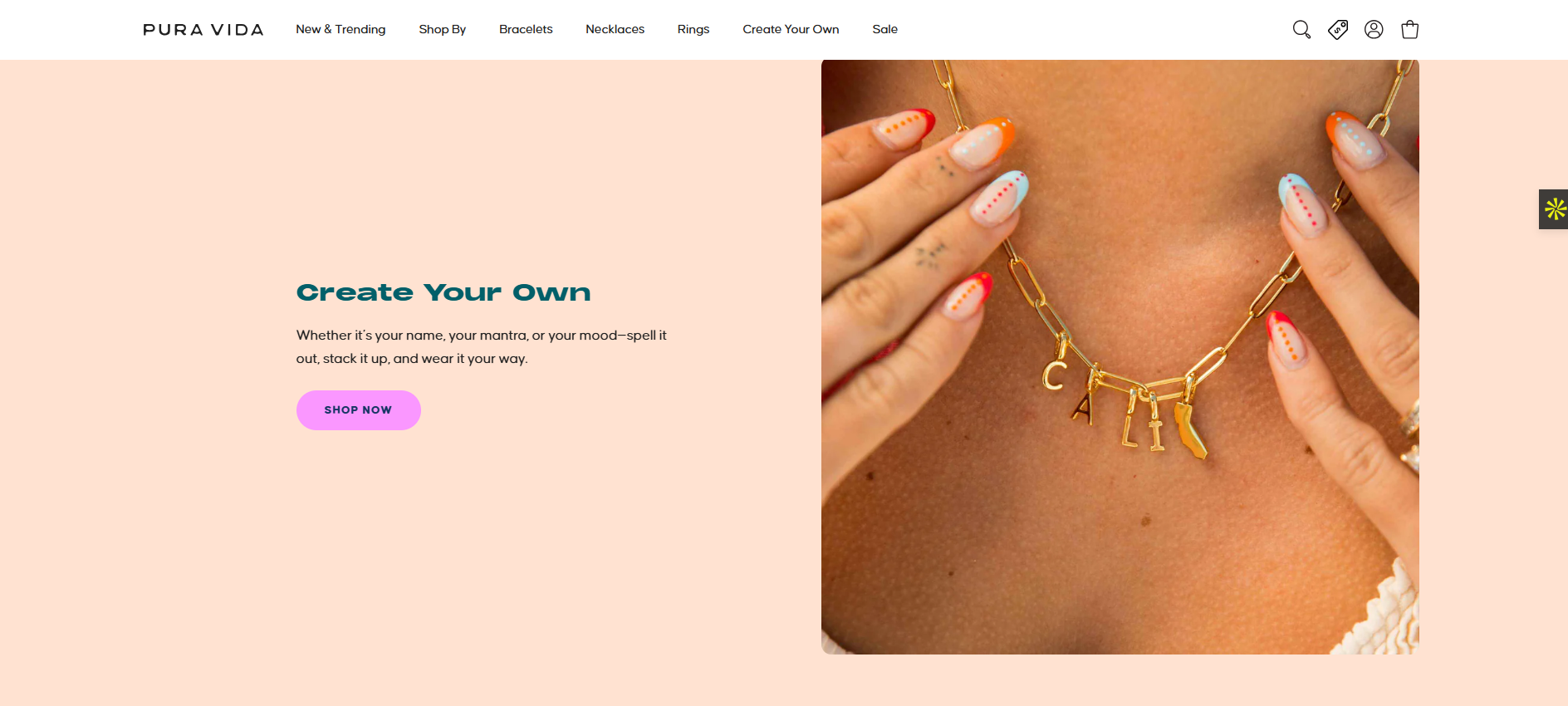 Promote a store with customized necklace