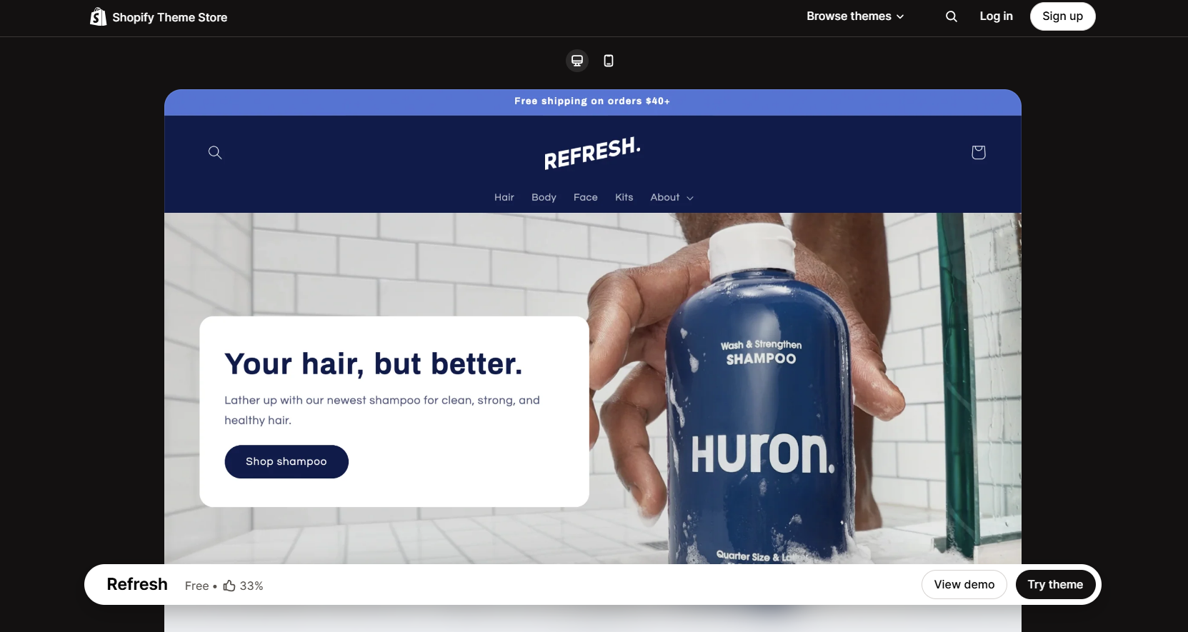 Refresh - Free dropshipping theme in Shopify