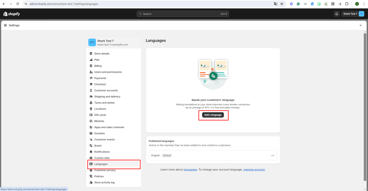 Translating and localizing Shopify store content demonstration