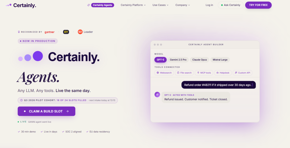 Certainly page screenshot