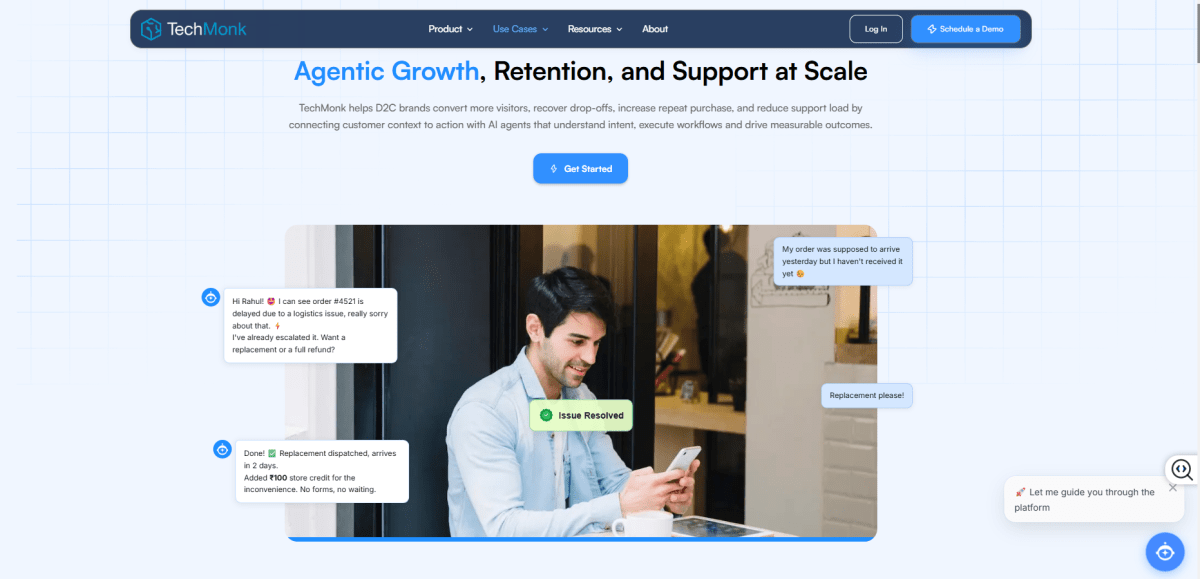 TechMonk page screenshot