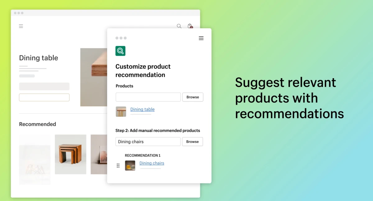 AI Product Recommendations page