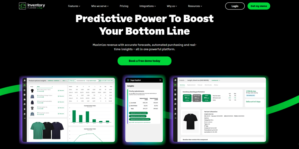 Inventory Planner homepage