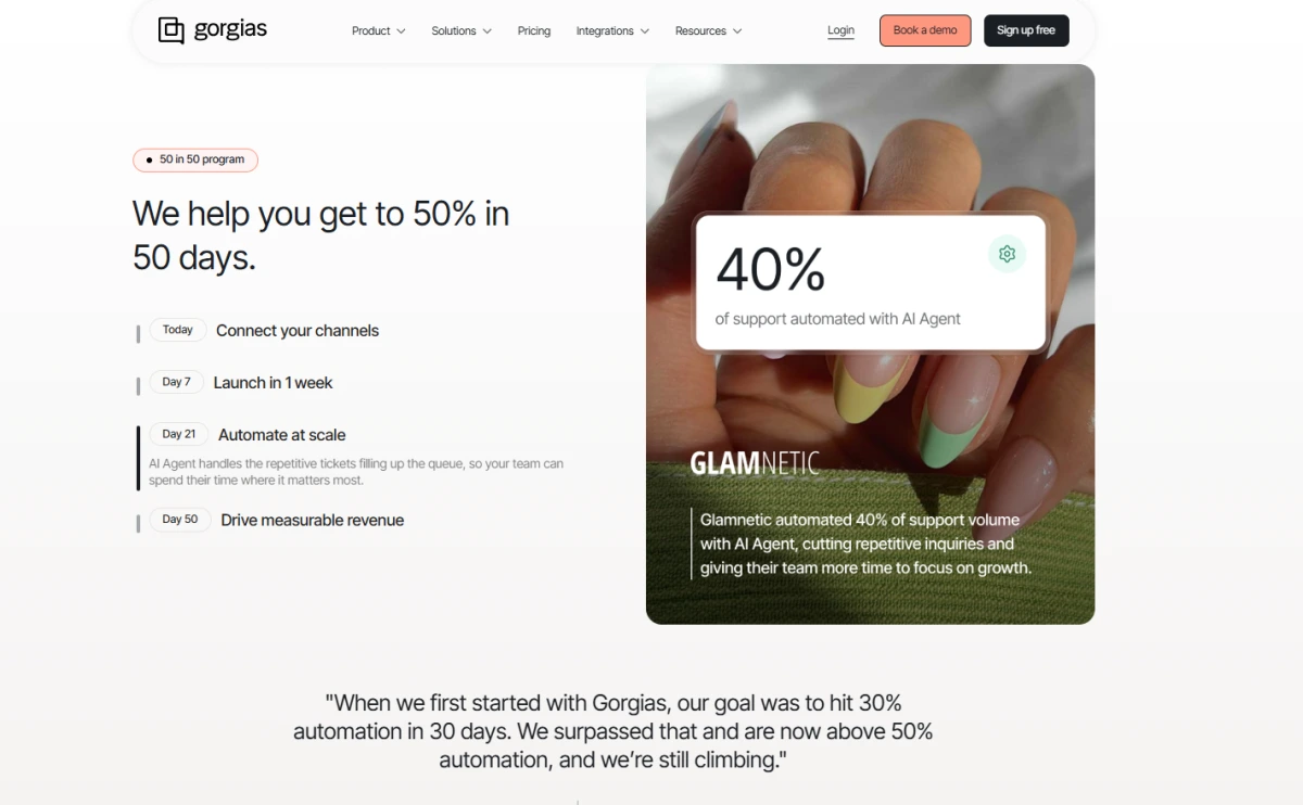 Gorgias homepage