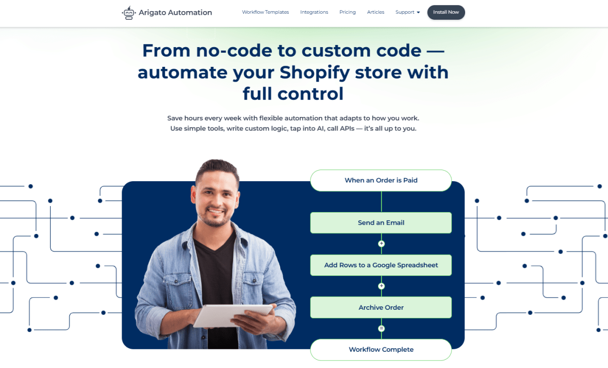 Arigato Automation homepage