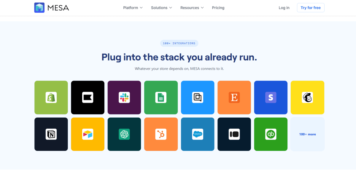 Mesa homepage
