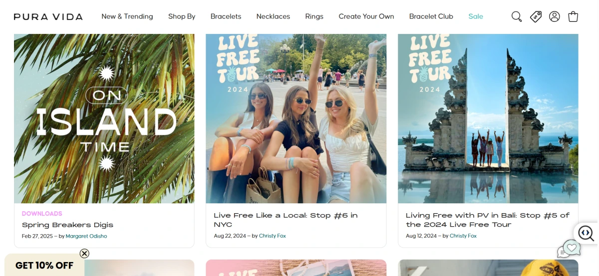 blog page
