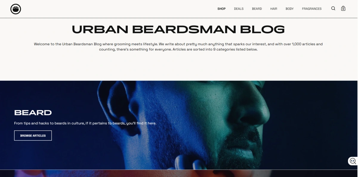 blog page
