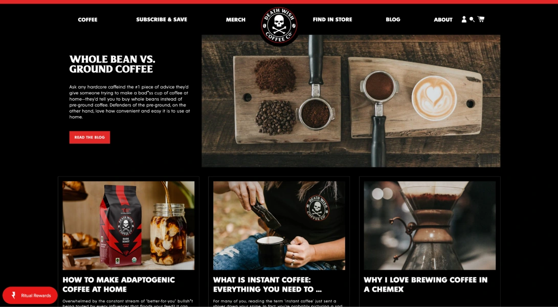 blog page