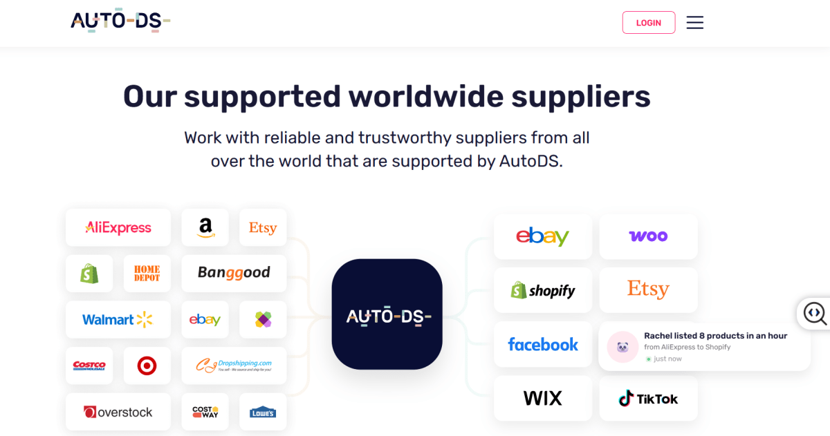 AutoDS homepage
