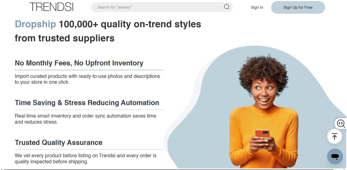Trendsi homepage