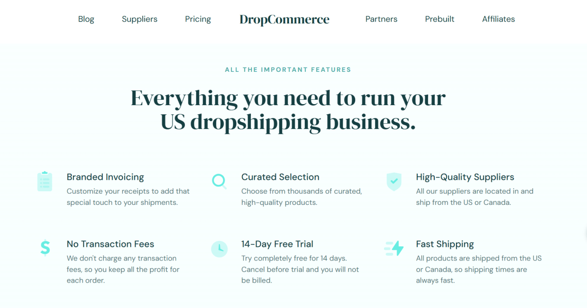 DropCommerce homepage