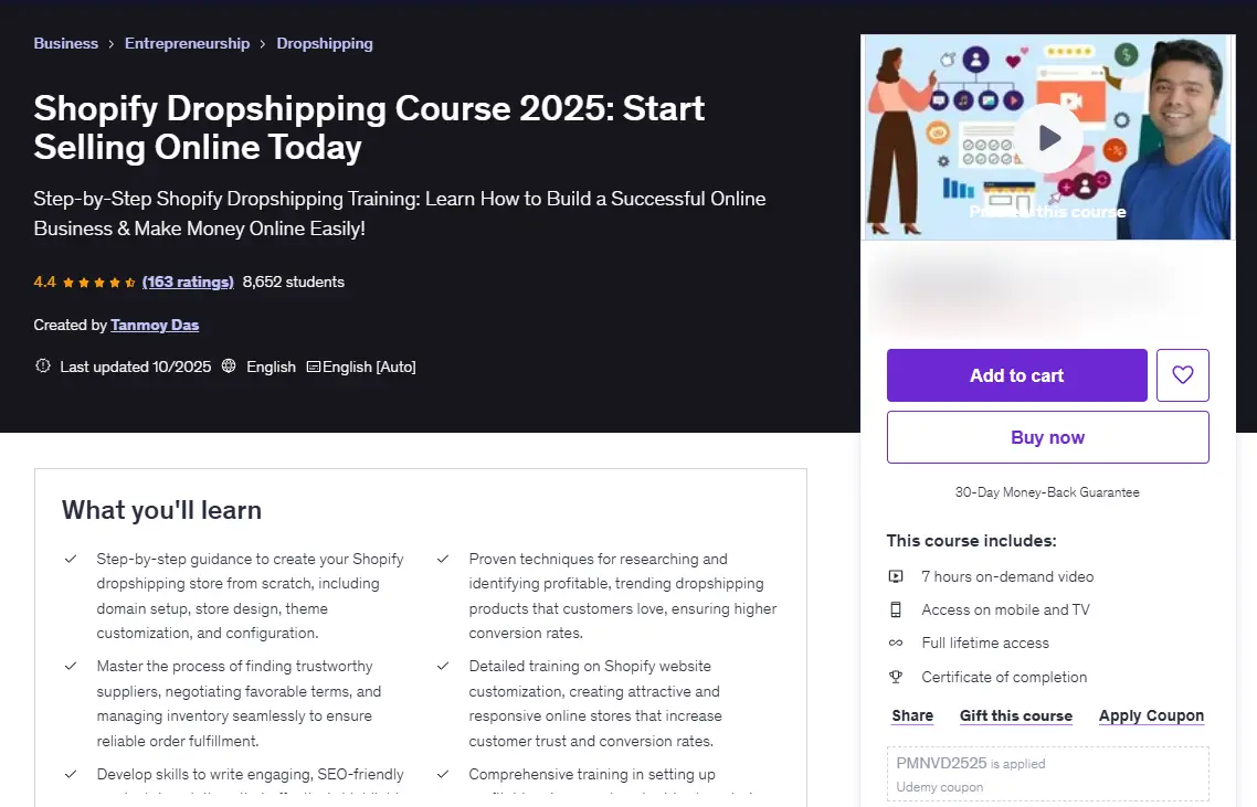 shopify dropshipping courses