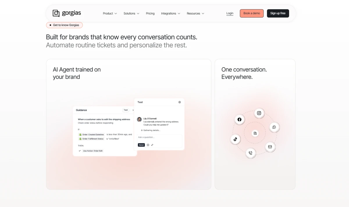 Gorgias homepage