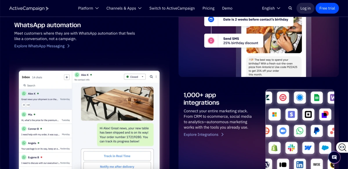 ActiveCampaign main features