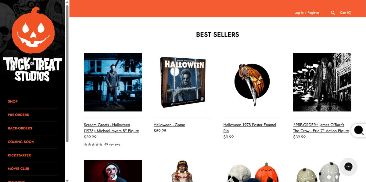 Trick or Treat Studios homepage