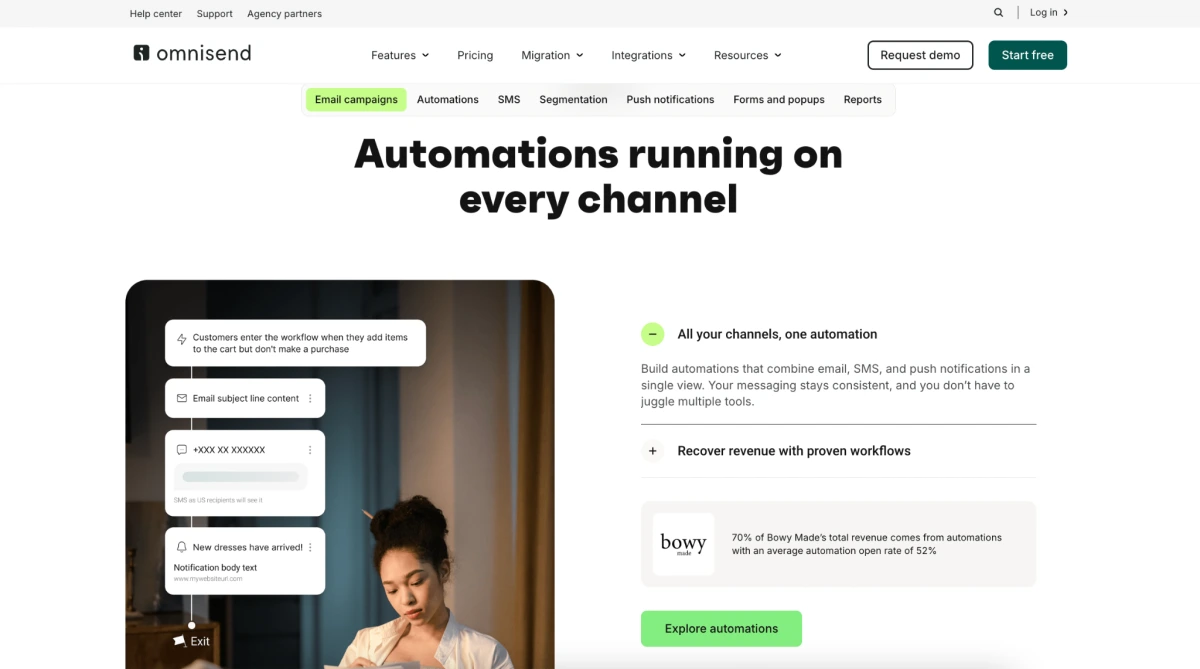 Omnisend homepage