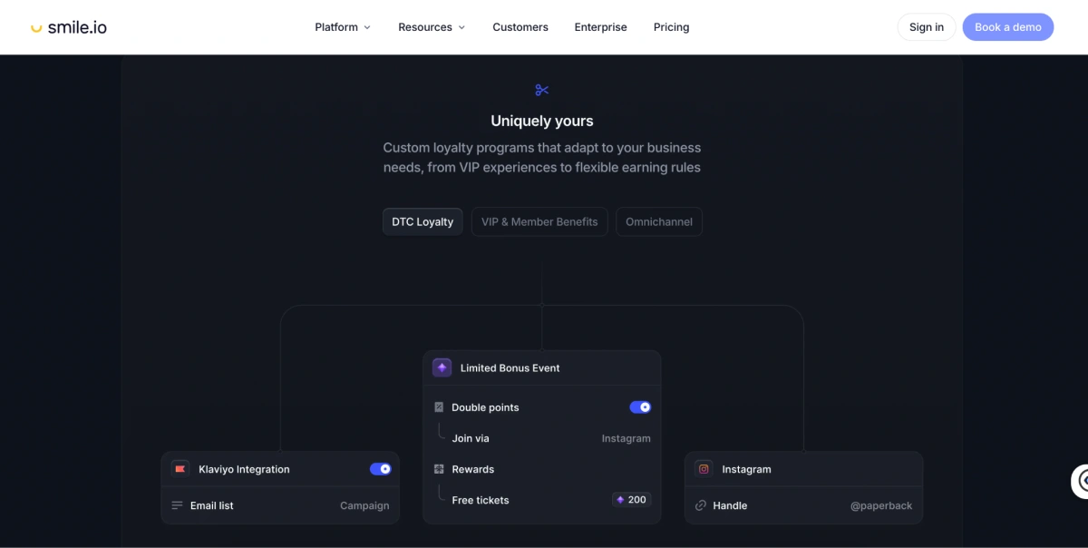 Smile.io homepage