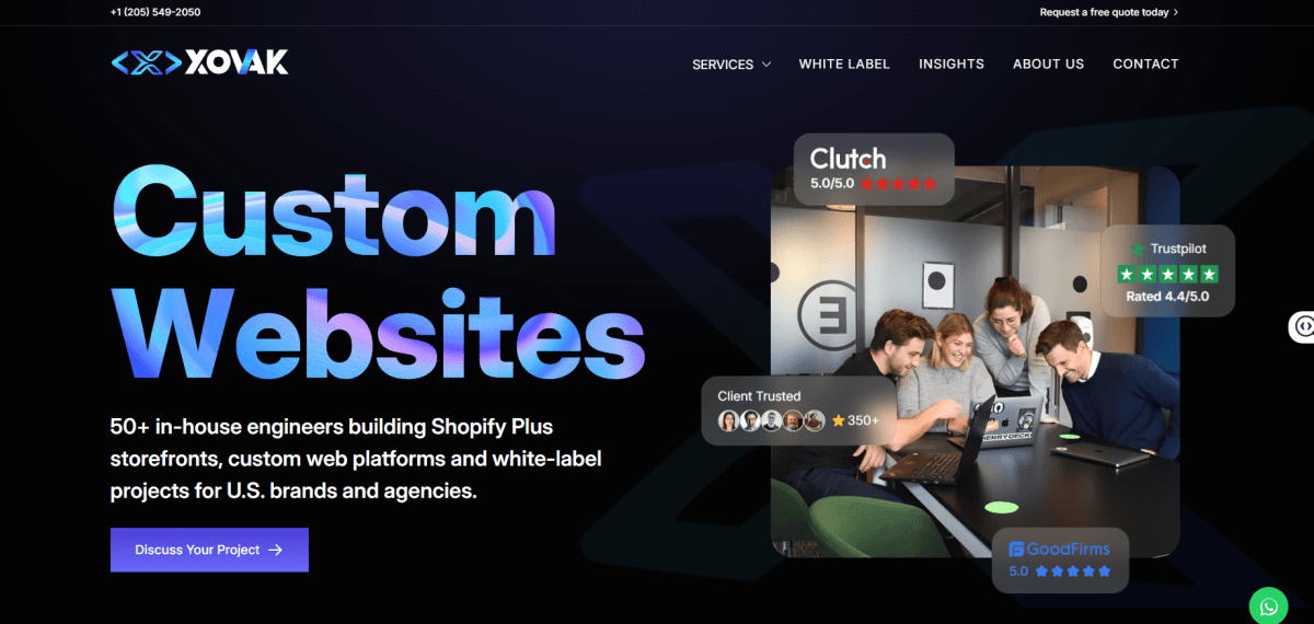Xovak Studio homepage