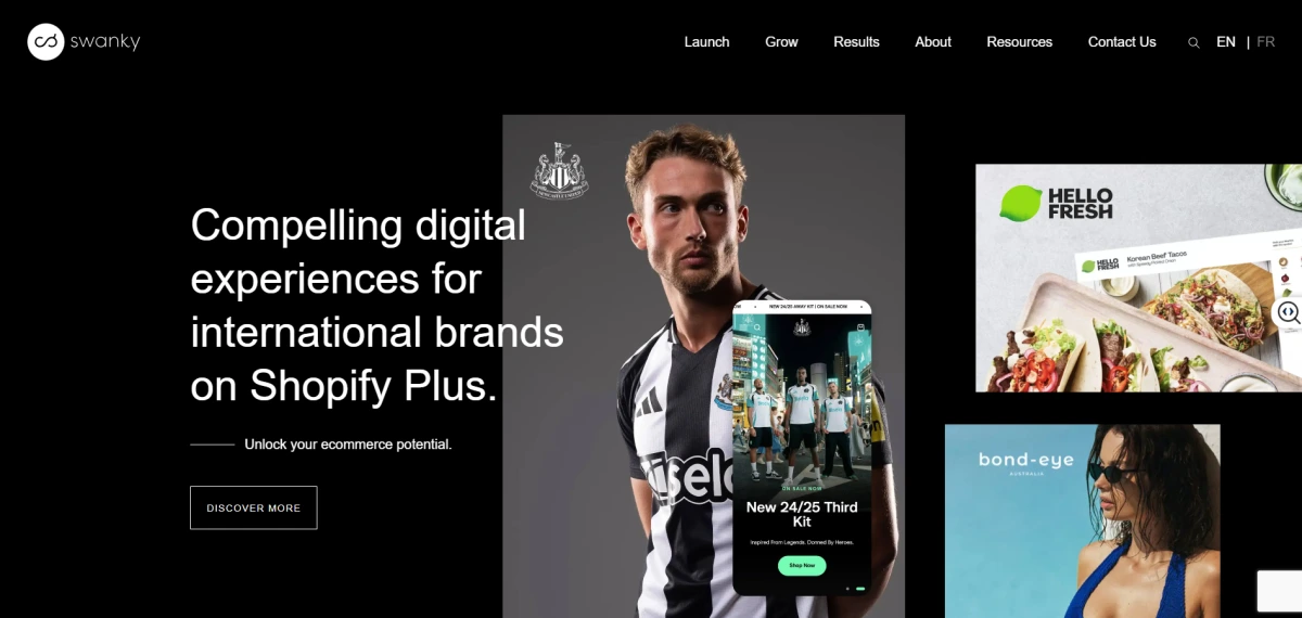 Swanky homepage
