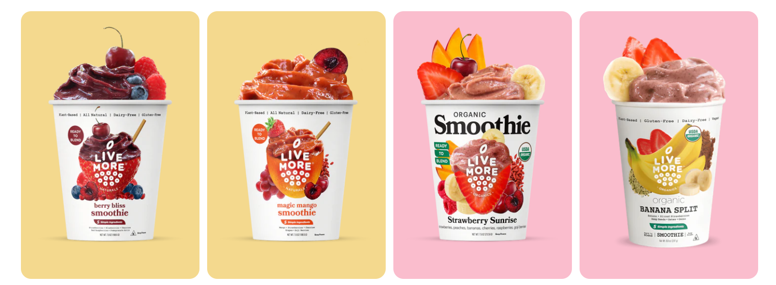 Tasses à smoothie surgelé