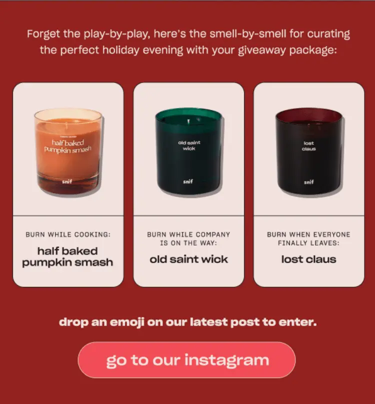 snif give away campaigni n Black Friday