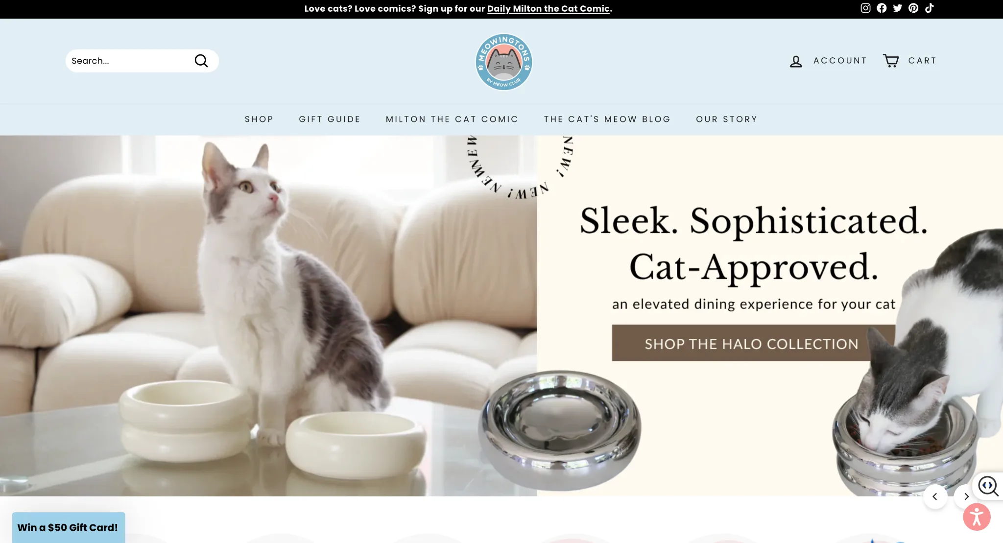 Meowingtons homepage