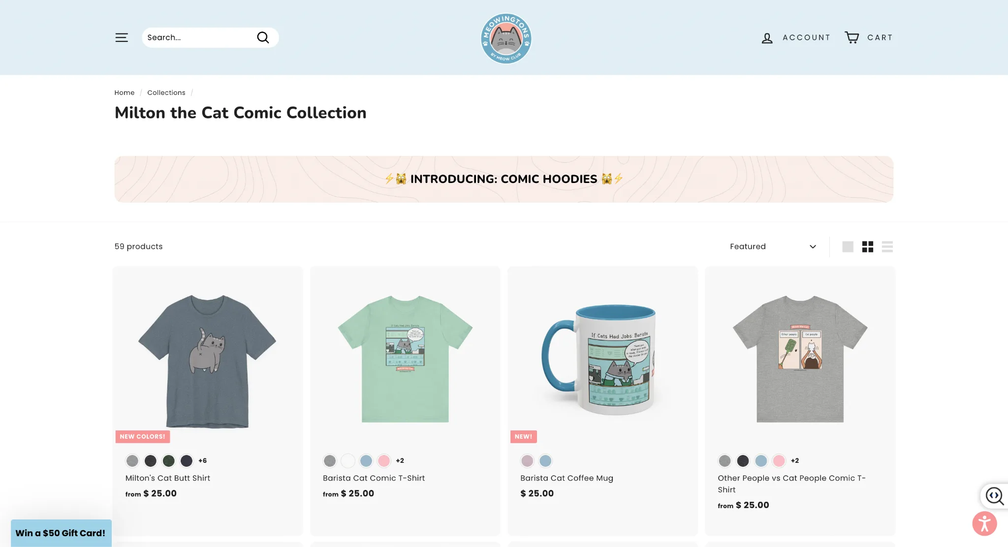 Meowingtons product page