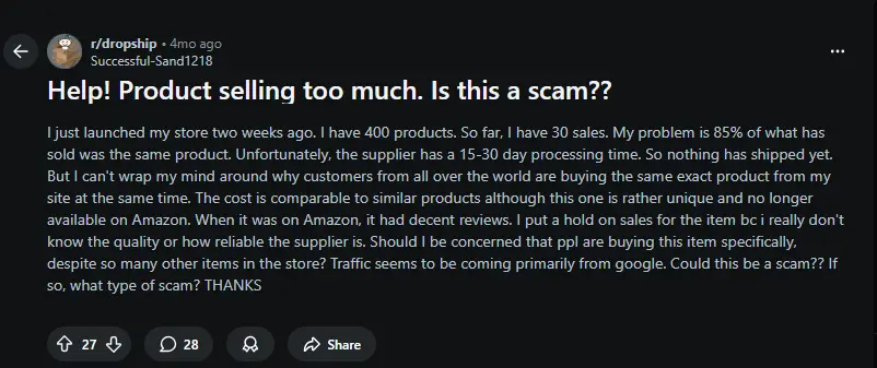 supplier scam example