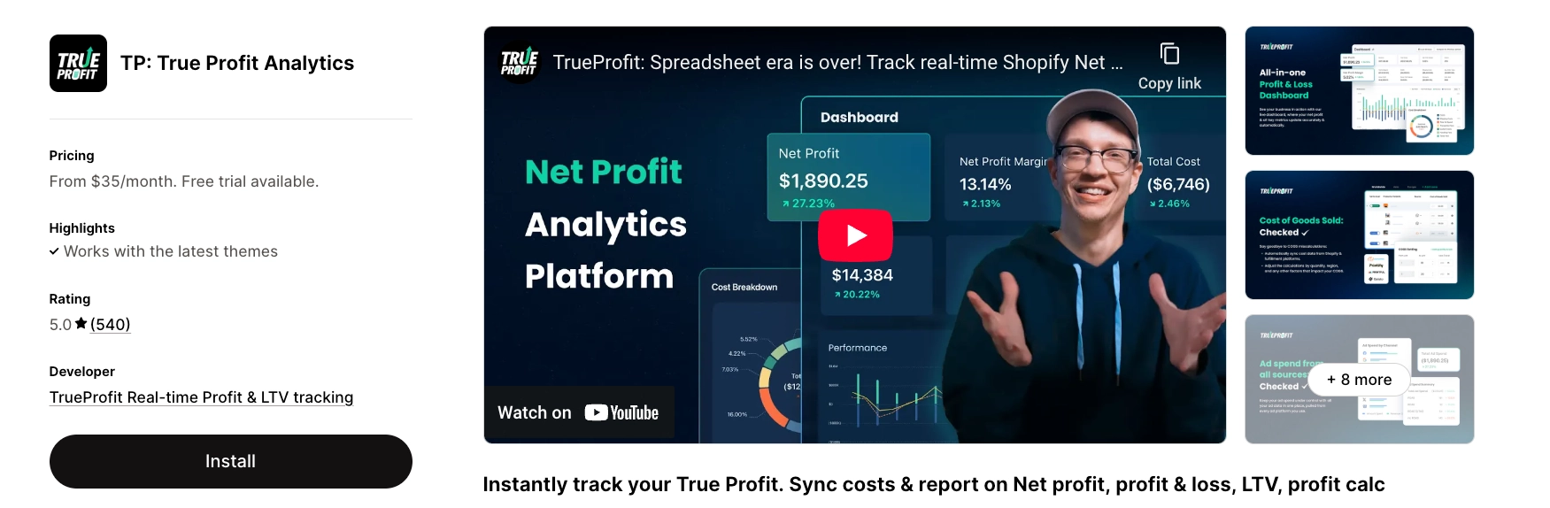 trueprofit profit analytics app