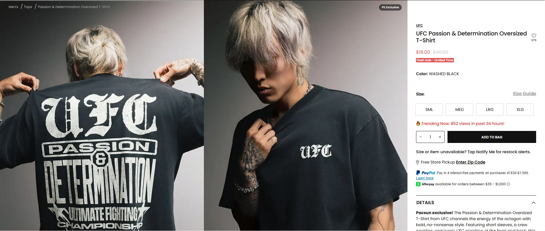 T-shirt unisex product example page